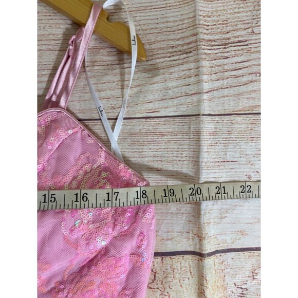 NWT Lulu's Women's Pink Glittering Excellence Sequin Lace Up Maxi - XL - Picture 11 of 16